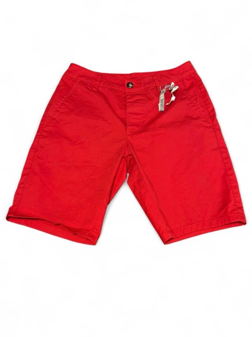 ASOS Red Cargo Shorts with Utility Tabs